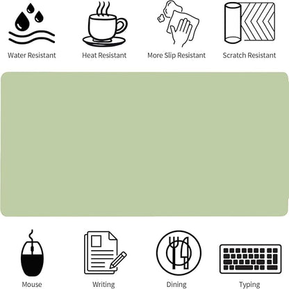 Bloss Green Desk Mat, Mouse Pad, Waterproof Leather Desk Pad, Desk Matt - Image 4