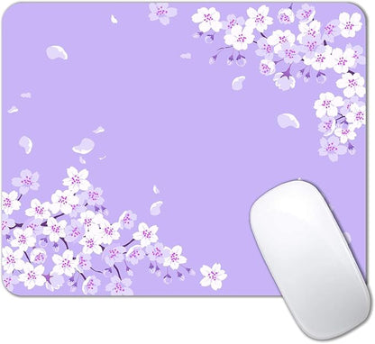 IMAYONDIA Cute Purple Mouse Pad, Floral Flowers Mouse Pad, Sakura Cherry by IMAYONDIA