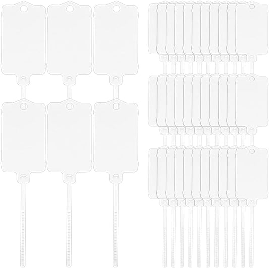 LeonBach 100 PCS Plastic Shipping Tags, 1.46" x 2.48", Waterproof Labels by LeonBach