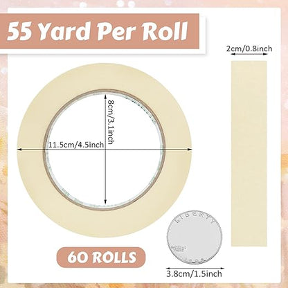 Fainne Masking Tape Bulk General Purpose Masking Painting Tape 55 Yards - Image 2