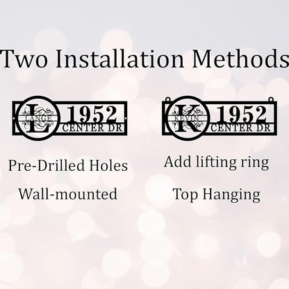 Custom Address Numbers for House, Personalized Hanging Metal Address Signs for - Image 2