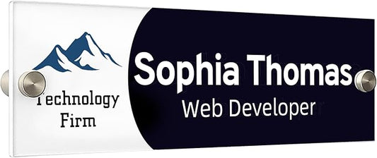 Acrylic Door Name Plate Personalized Office Name Plate Custom Door Sign by Unknown