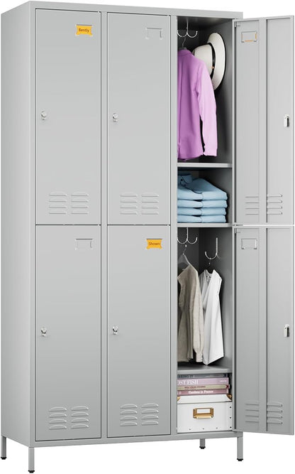 SUPEER 6 Doors Metal Locker Employee by SUPEER