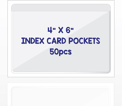 Clear Adhesive 4" x 6" Index Card Pockets by IMAGAME