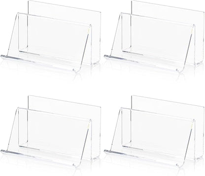 4 Pack 3x5 Index Card Display Holder Acrylic Cards Holder Stand Acrylic - Image 2