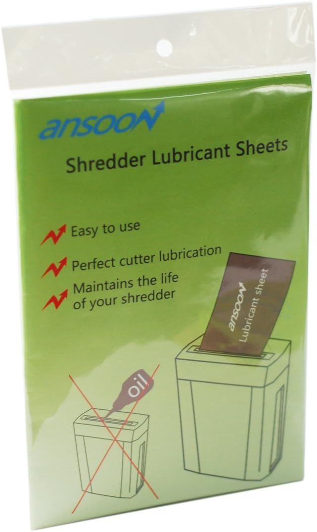 Ansoon Paper Shredder Lubricant Lubricating Sheets, Paper Shredder Oil - Image 5