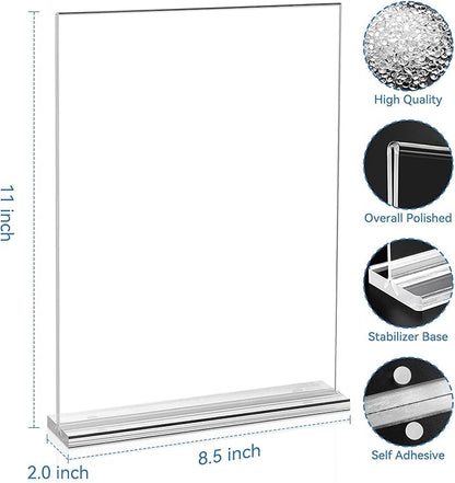 EHWINE 10 Pack 8.5 x 11 Acrylic Sign Holder - Image 4