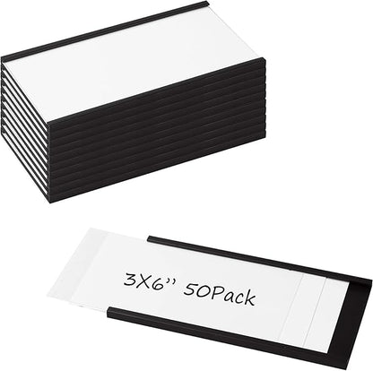 Realth C Channel Magnetic Label Holders 50 Pack 3'' x 6'' by Realth