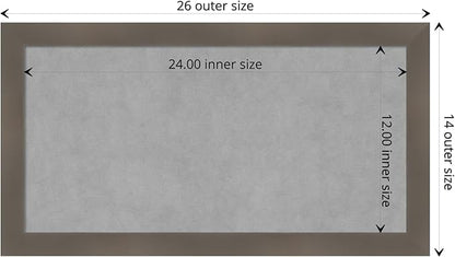 Amanti Art Grey Framed Magnetic Board 14x26 Small Vision Board - Image 4