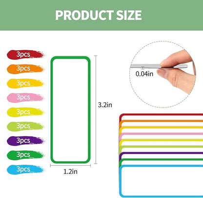 27pcs Magnetic Dry Erase Labels，Magnets Sticker，11 Colors Reusable Erasable - Image 2