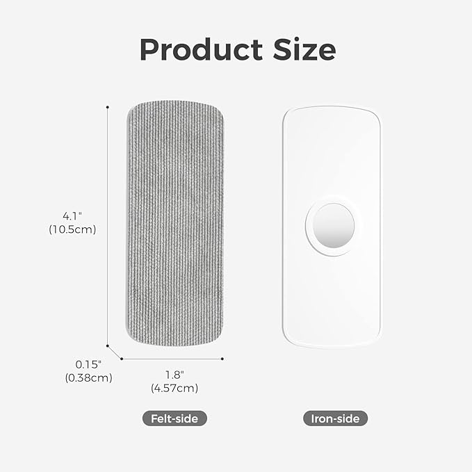 CLICK CLEAN 6-Pack Replaceable Felt Pads, Magnetic Whiteboard Eraser Felt Pads - Image 8