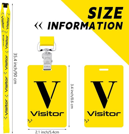 PerKoop 25 Pack Visitor Badge Lanyards Volunteer Badge Holder - Image 2