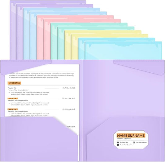Henoyso 12 Pcs Plastic Folders by Henoyso