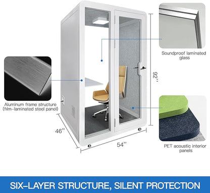 Soundproof Office Pod Booth, Quiet Meeting Pod - Image 4