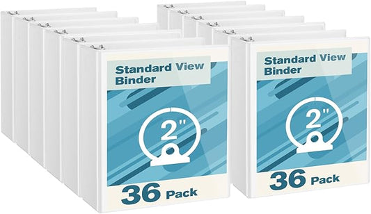 CIXILDTS 2-inch Round Ring Binder, Durable 2" 3 Ring Binder Fit Letter Size by CIXILDTSOffice