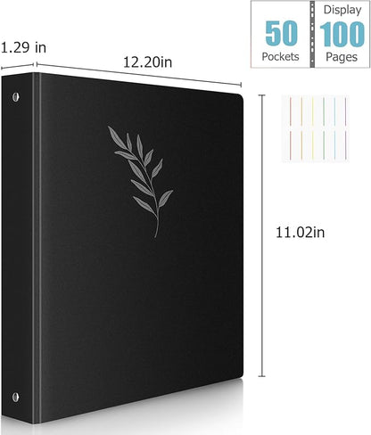 Uquelic 50-Pocket Binder with Plastic Sleeves - Image 5