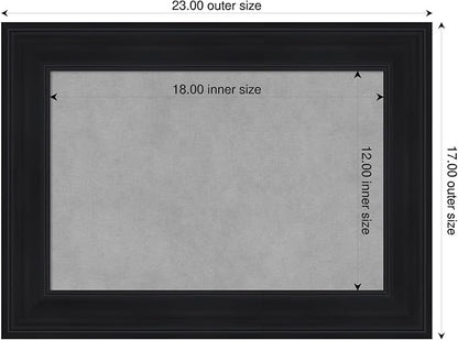 Amanti Art Black Framed Magnetic Board 17x23 Small Vision Board - Image 2