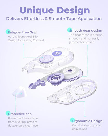 Four Candies White Correction Tape, 39.4 Feet, 4 Pack Easy to Use Applicator - Image 4