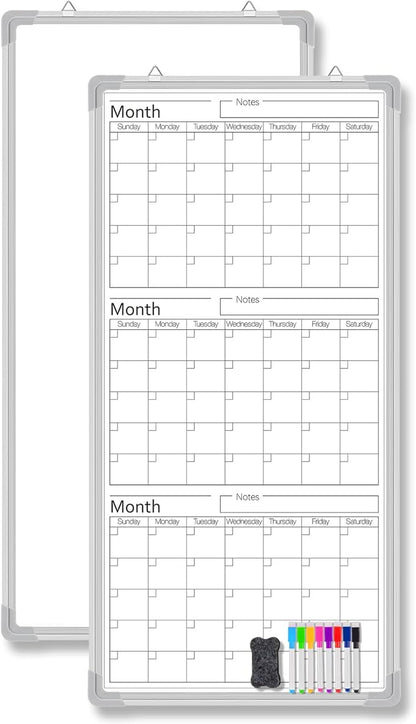 Lincia 36" x 18" Double Sides Dry Erase Calendar by Lincia