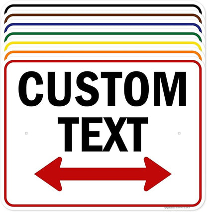 Custom Arrow, Custom Directional Sign, Two Way Arrow, 18x24 Inches, Rust Free by MySignCenter