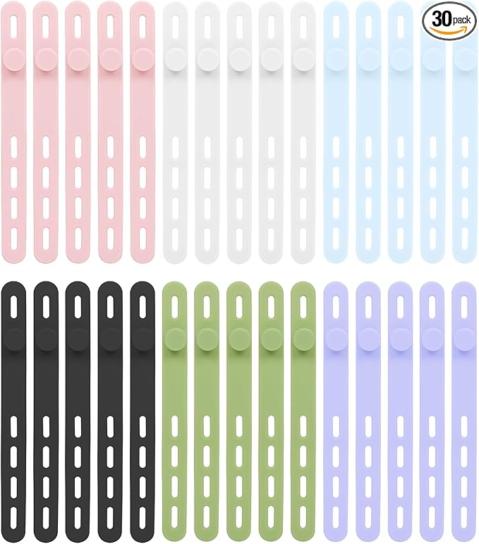 Donruby 24Pcs Silicone Cable Ties by Donruby