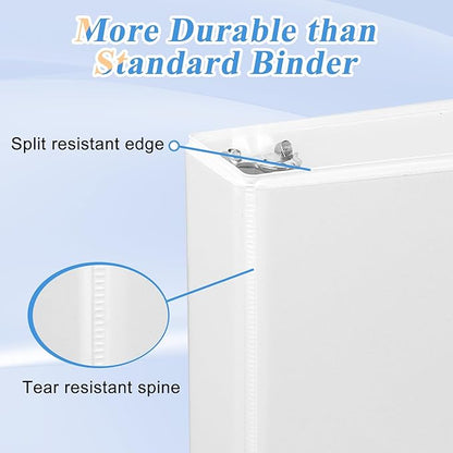 CIXILDTS 1-inch 3 Ring Binder Fit US Letter Size Paper, View Binder - Image 6