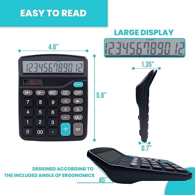 Lichamp Desk Calculators with Big Buttons and Large Display, Office Desktop - Image 8