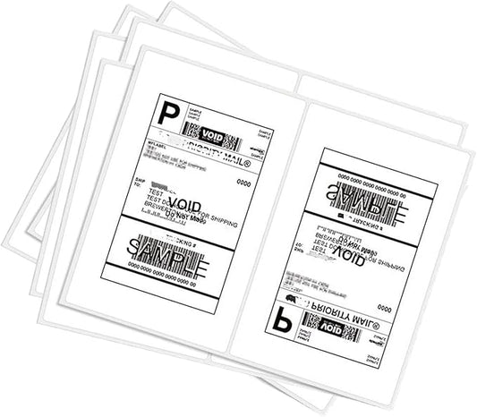 BESTEASY 1000 Round Corner Half Sheet Self Adhesive Shipping Labels by BESTEASYLABELPRINTER
