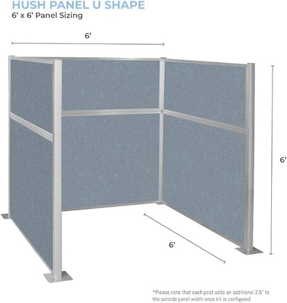 Versare Hush Panel Cubicle Kit | Workstation Partition Walls | Sound Dampening - Image 4