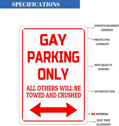 HBXNZ Gay Parking Only Sign Funny Gay Plaque Garage Bar Wall Decor Home Decor - Image 3