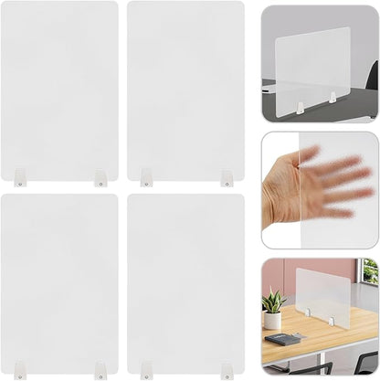 4PCS Desk Dividers Office Partitions, Privacy Desk Panel Protective, Acrylic - Image 5