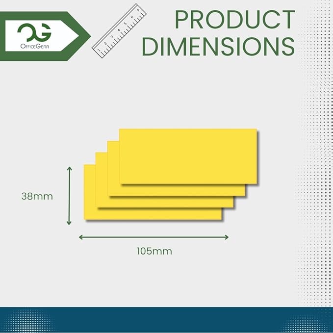 OfficeGear Yellow Shelf Edge Labels 14-up 38x105mm Printable A4 Perforated - Image 4