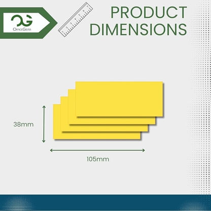 OfficeGear Yellow Shelf Edge Labels 14-up 38x105mm Printable A4 Perforated - Image 4