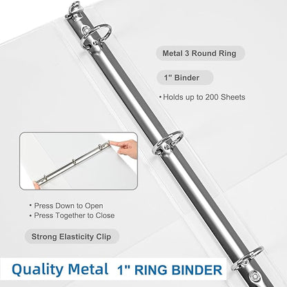 1 inch 3-Ring Binder, View Basic 1 in Binders - Image 4