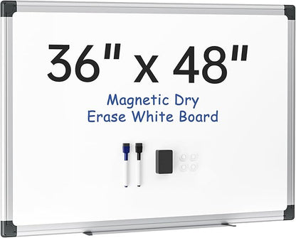 VUSIGN Magnetic Whiteboard 48" x 36", Large Dry Erase Board by VUSIGN