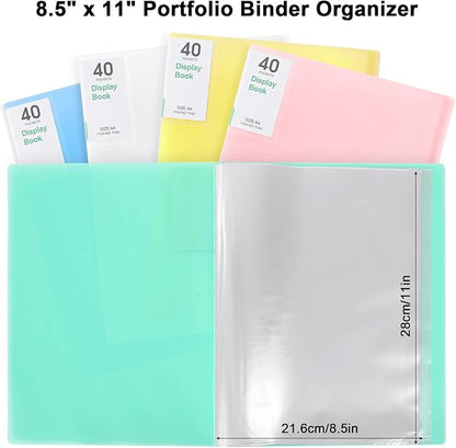 Phyxin Portfolio Binder, 80-Pocket Portfolio Folder 8.5" x 11", Displaying 160 - Image 3