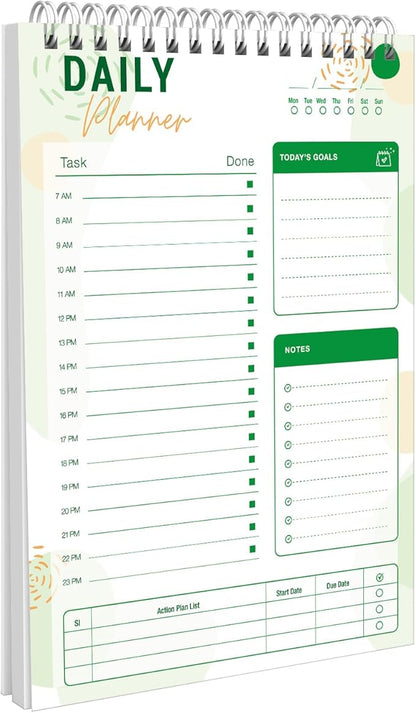 To Do List Notebook Daily Planner A5 CheckList Pad 52 Sheets, 5.9" x 8.2" Daily by CHARMGIFTBOX