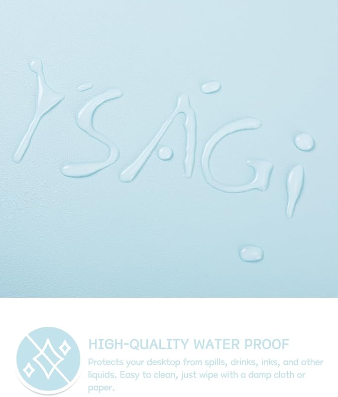 YSAGi Non-Slip Leather Desk Pad, Waterproof Laptop Computer Desk Keyboard Mat - Image 4
