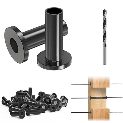 200 Pack Cable Railing Protector Sleeves by SteelDNMate