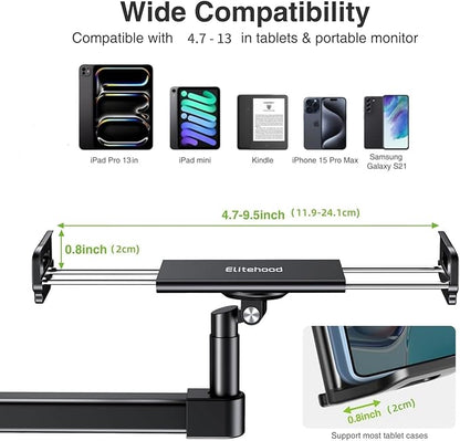 elitehood 28in Long Arm iPad Desk Mount, Heavy Duty Aluminum Tablet Arm Mount - Image 8