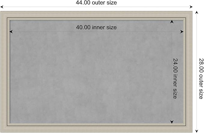 Amanti Art Silver Framed Magnetic Board 28x44 Large Vision Board - Image 3