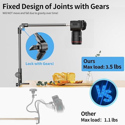 KDD Tablet Stand Holder, Adjustment iPad Phone Mount, 27in Long Arm Webcam - Image 5