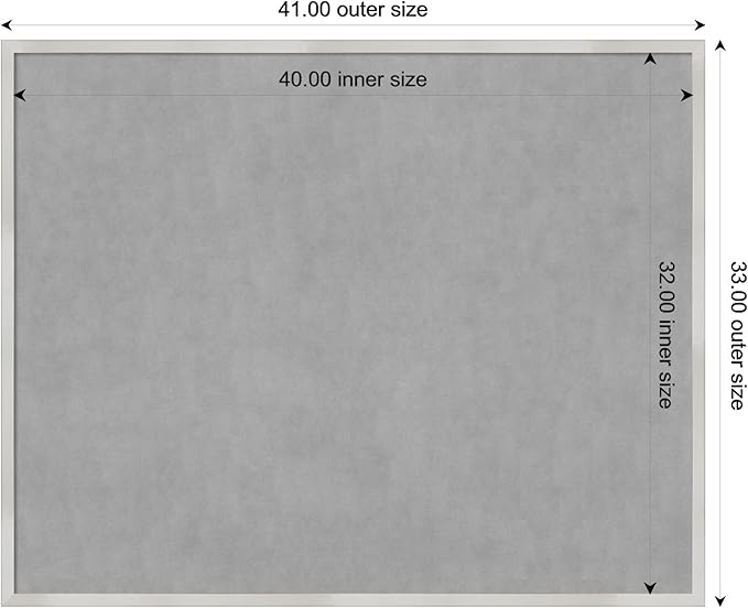 Amanti Art Silver Framed Magnetic Board 33x41 X-Large Vision Board - Image 4
