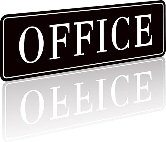 The Office Door Sign for Home and Business，Self-Adhesive Waterproof and by LUHIMO