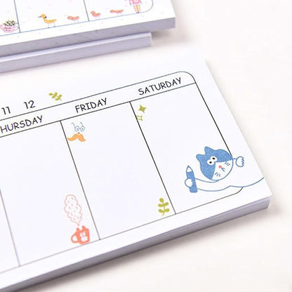 Weekly Organizer Long Strip Planner Notebook Pads Random Patterns - Image 3