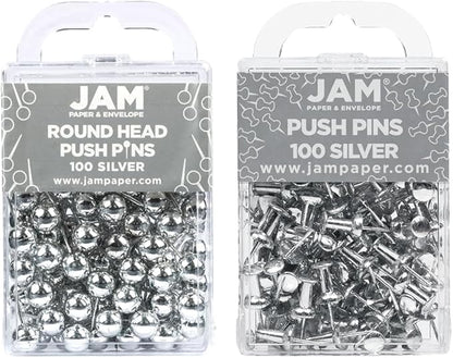 JAM PAPER Colorful Push Pins by JAMPaper
