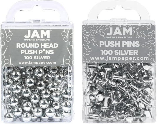 JAM PAPER Colorful Push Pins by JAMPaper