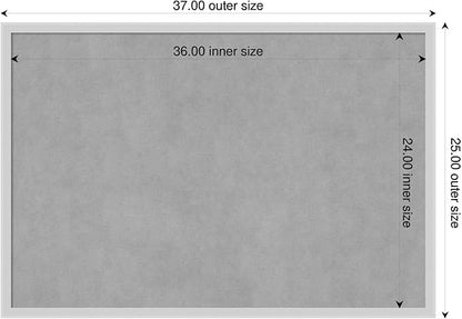 Amanti Art Silver Framed Magnetic Board 25x37 Large Vision Board - Image 2