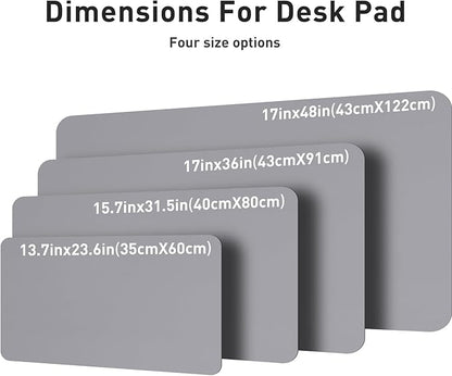 Aothia Leather Desk Pad Protector, Mouse Pad, Office Desk Mat, Non-Slip PU - Image 6