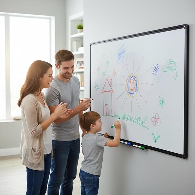 Dry Erase Board for Wall, 48 x 24 Inches Presentation Magnetic Whiteboard - Image 6